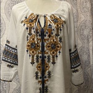 Johnny Was Amika Peasant Blouse NWT M